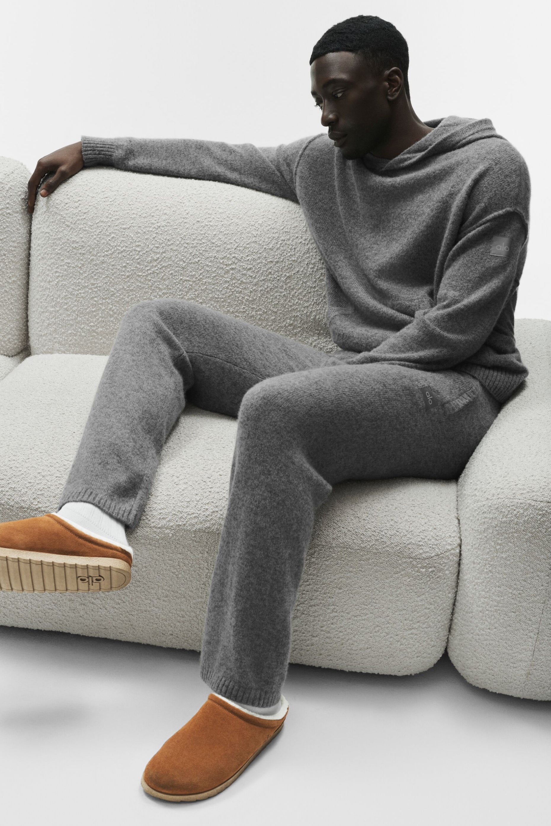 Alo Wool Cashmere New Class Sweatpant - Platinum Grey