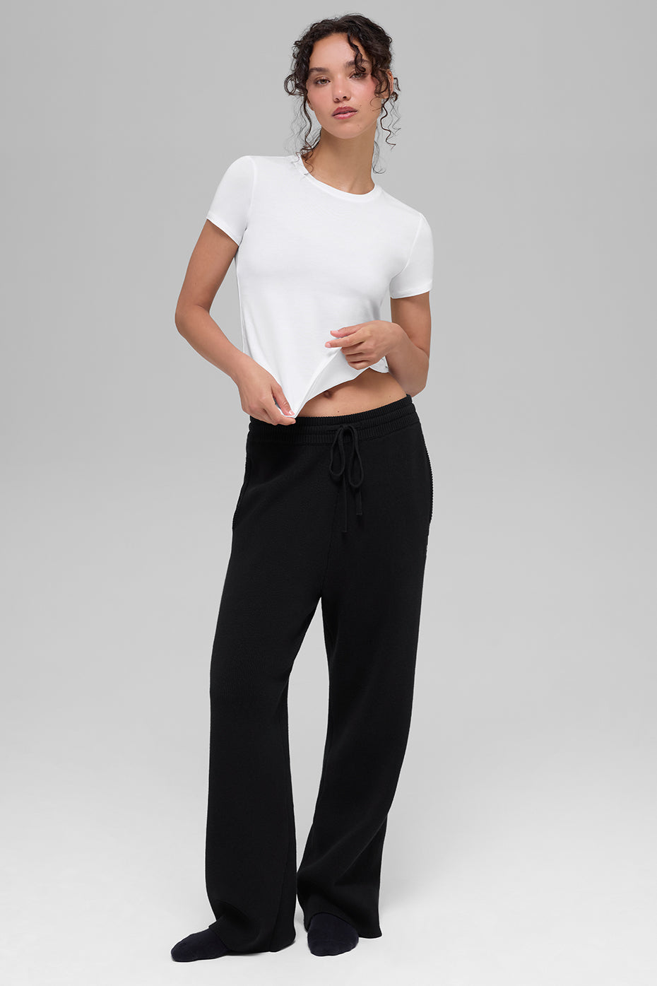 Alo All Day Short Sleeve - White