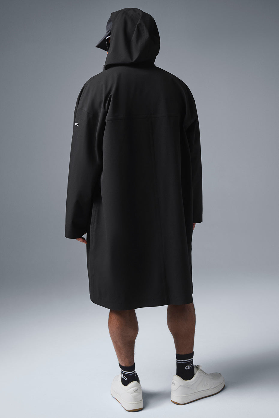 Alo Rain Or Shine Long Coat - Black