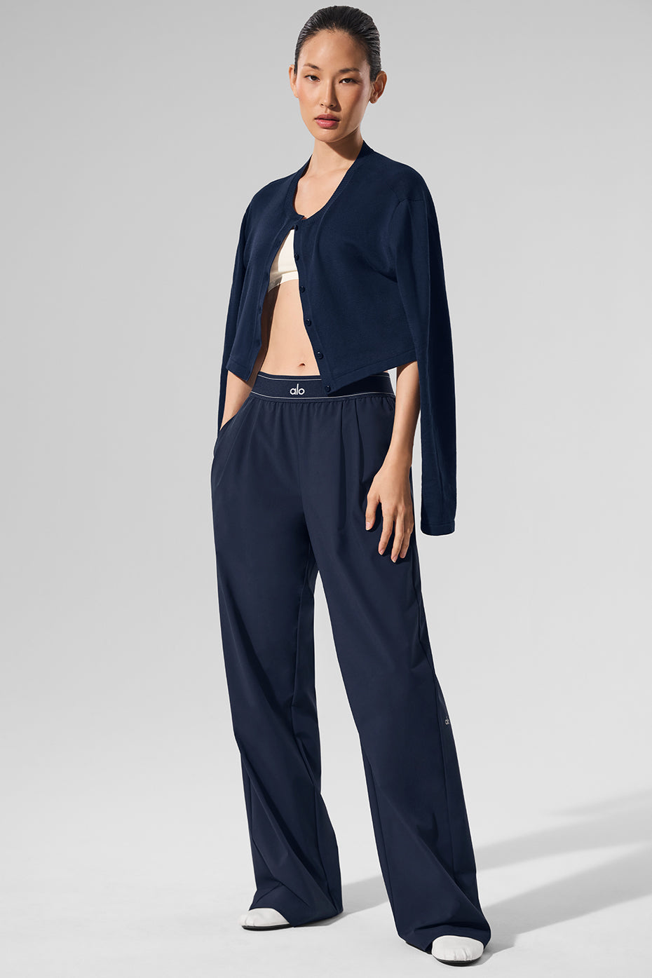 Alo Suit Up Trouser (Long) - Navy